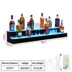 LED Display Shelf, Bar Shelves with Remote and App Control for Restaurants, Party, Black