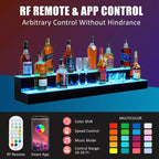 LED Display Shelf, Bar Shelves with Remote and App Control for Restaurants, Party, Black