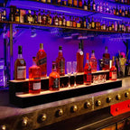 LED Display Shelf, Bar Shelves with Remote and App Control for Restaurants, Party, Black